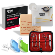 Load image into Gallery viewer, Behind the Knife Practice Kit – Complete Suture Training Kit with How-To Videos & Surgical Knot-Tying Board