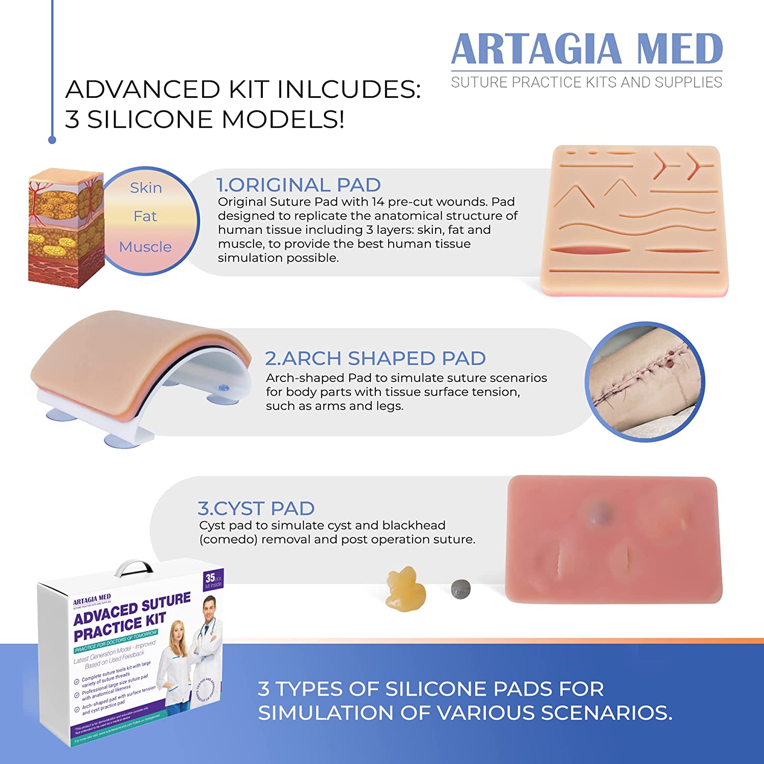 Advanced Medical Suture Kit for Students