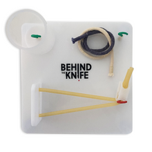 Load image into Gallery viewer, Behind the Knife Practice Kit with How-To Videos for Left and Right-Handed learners. Includes Pre-Cut Suture Pad, Surgical Instruments, Suture Material, and Multi-Function Knot-Tying Practice Board